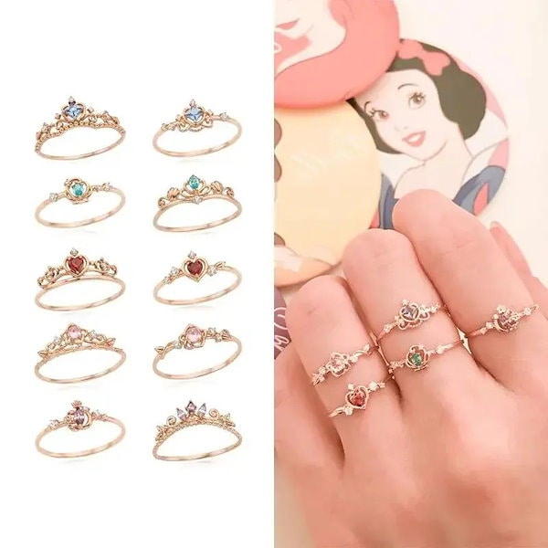 Qoo10] ディズニー リング 指輪 2点セット 可