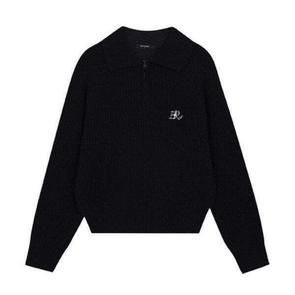 女性ブークレハーフジップニット人気商品_US