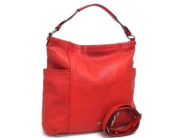 ショルダーバッグ パーカー ホーボー レザー F31323 2WAY レッド ハンドバッグ ショッピングバッグ トートバッグ 鞄 ブランド 斜め掛け 肩掛け 上品 通勤通学【本物保証】