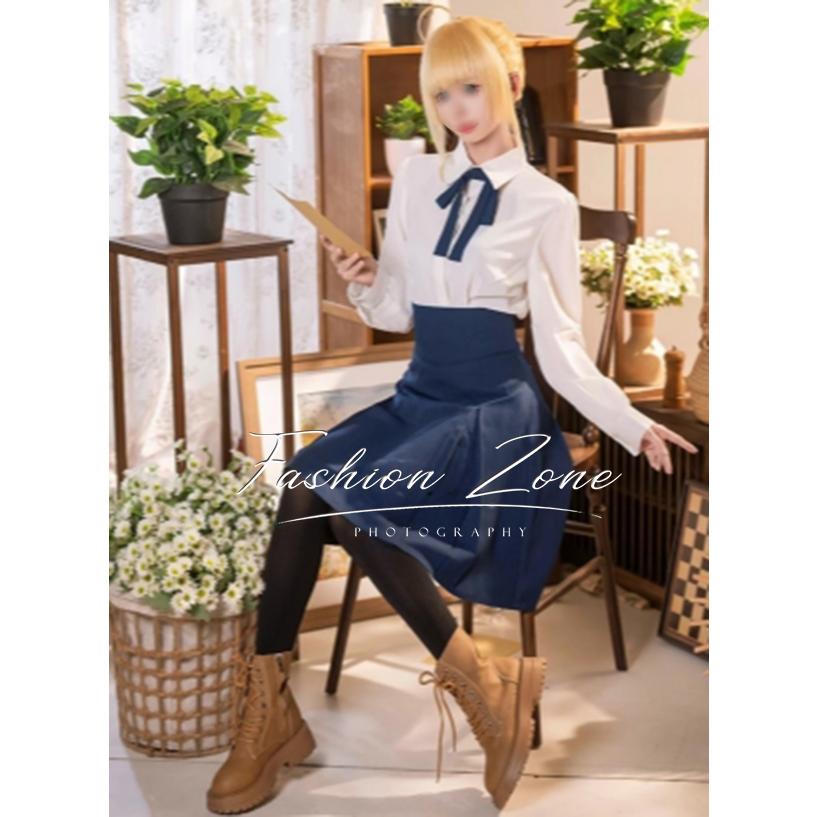 【品質良い 大好評中】迅速な出荷Fatestay night アルトリア・ペンドラゴン saber コスプレ衣裝 日常服 ウィッグ 靴 レディース クリスマス ハロウィン 変装 仮装