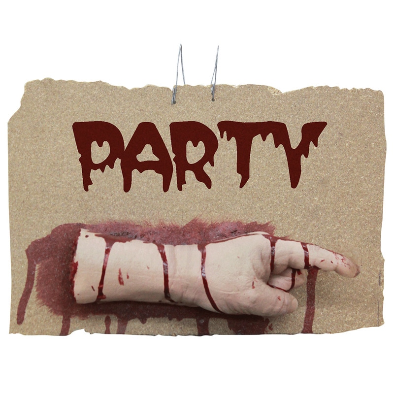 切られた左手プレート 【 インテリア 雑貨 壁掛け ウォールデコ 壁掛け飾り 装飾品 ハロウィン デコレーション ホラー 怖い 】