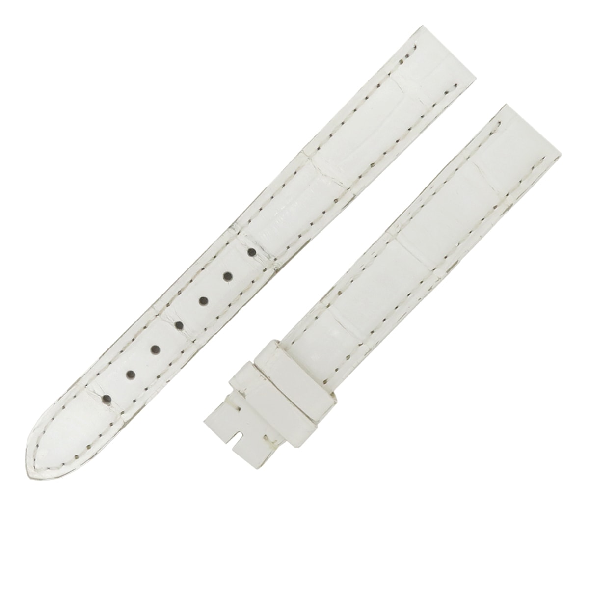 レディース 純正 クロコ 尾錠用 替え バンド ベルト ストラップ 13ｍｍ 白 ホワイト