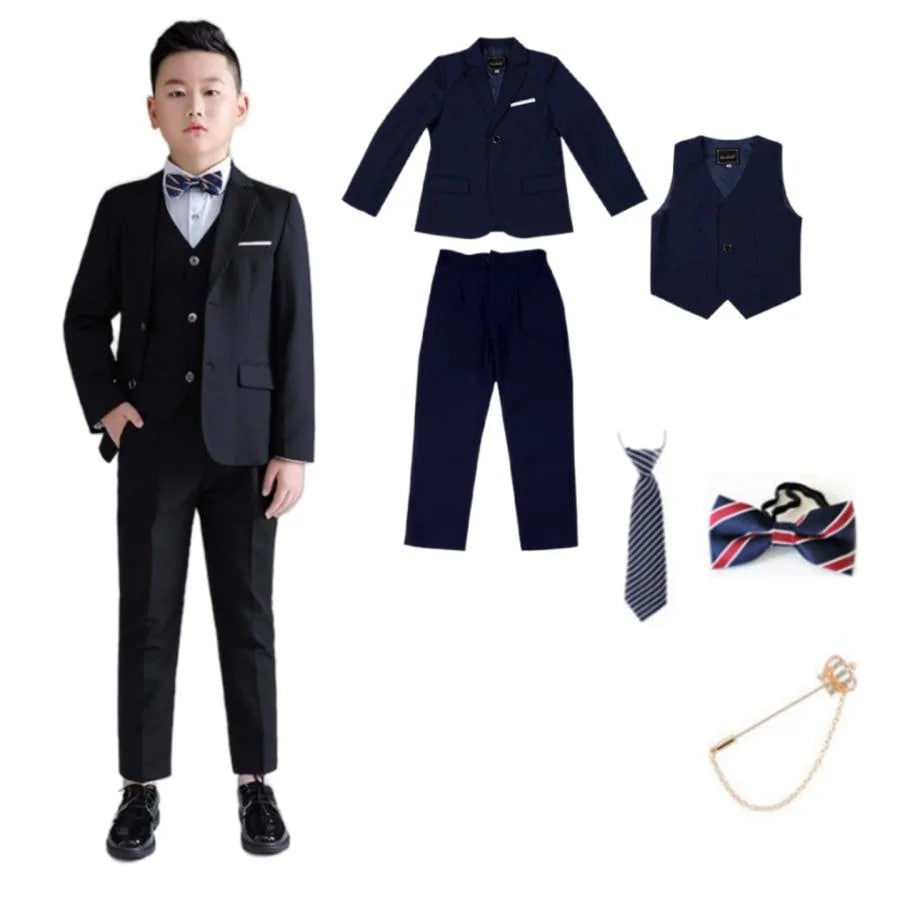 卒業式 卒園式 結婚式 卒業式 入学式 七五三 上下セット フォーマル 子供服 男の子 こども フォーマルスーツ 大きいサイズ キッズ スーツ 子供 6点セット 限定