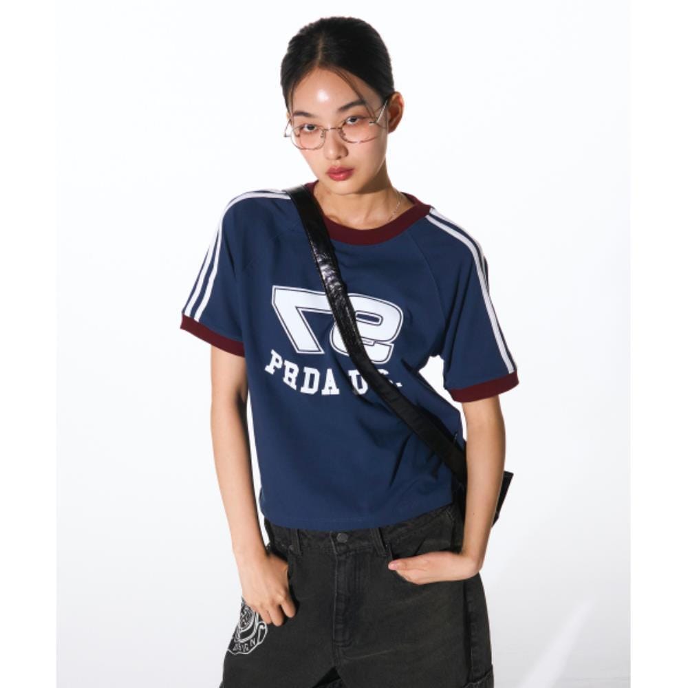 PRENDA 97 PDC LOGO COLORING RAGLAN TEE DEEP BLUE PRTFSUR
