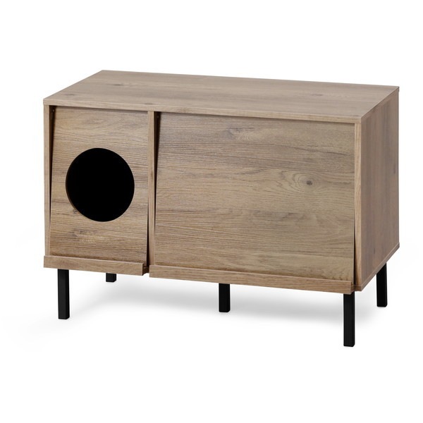 CTC-890アッシュブラウン/ブラック [キャットトイレタリーキャビネット] メーカー直送