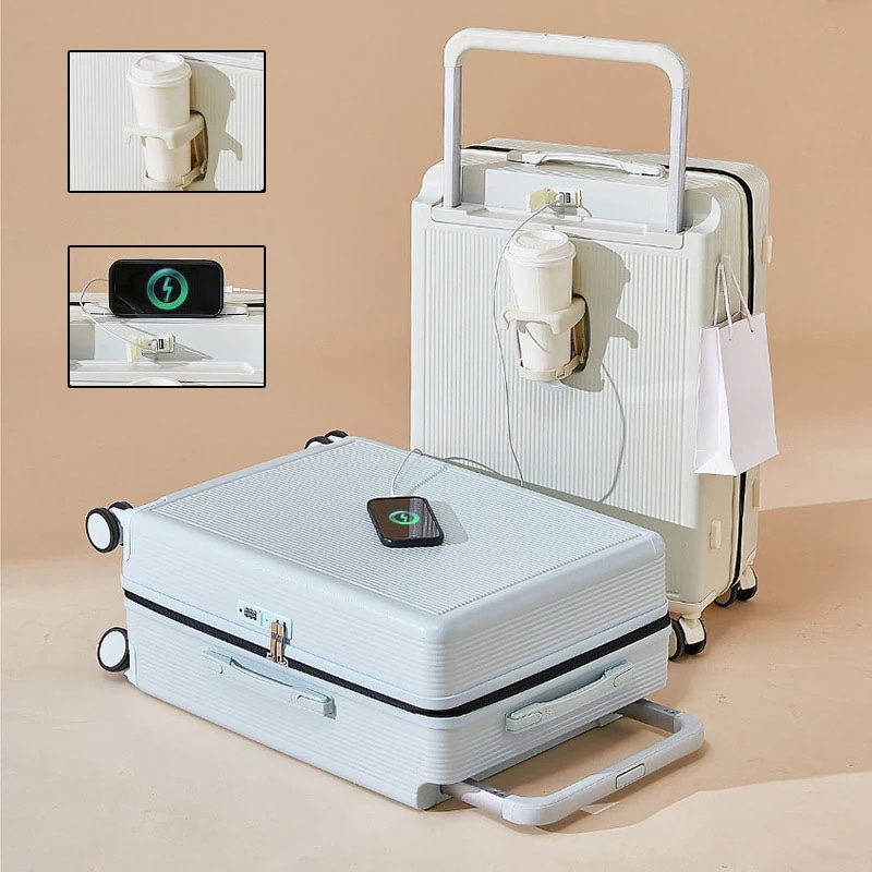 スーツケース 機内持ち込み キャリーバッグ 修学旅行 キャリーケース 静音 USBポート付き ダブルキャスター 360度回転