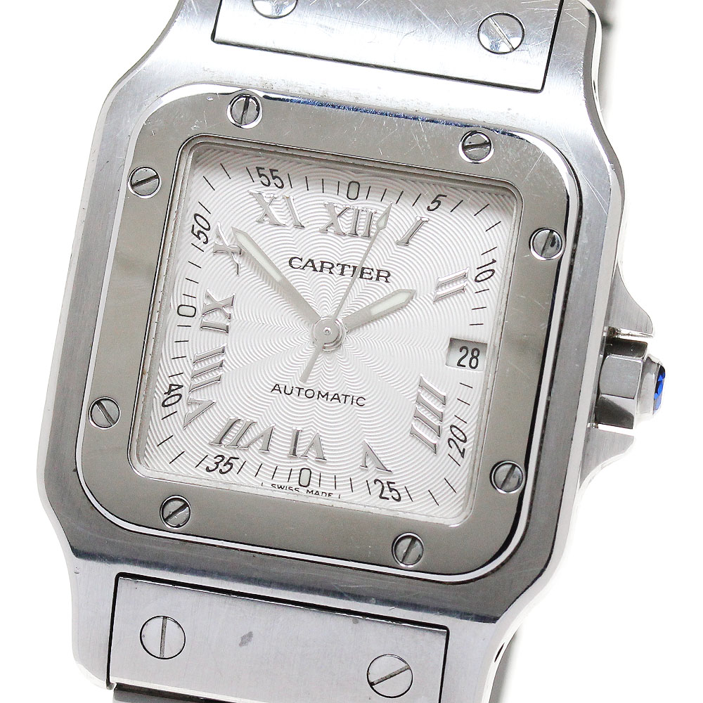 カルティエ CARTIER W20040D6 サントスガルベ LM デイト 自動巻き メンズ _849362【中古】