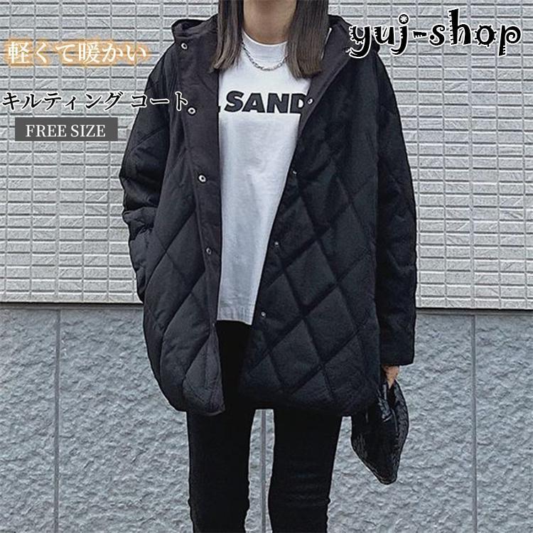 超目玉品スーパーキルティングコートレディース中綿コートキルティングコートフード付きカーディガンアウターキルティング