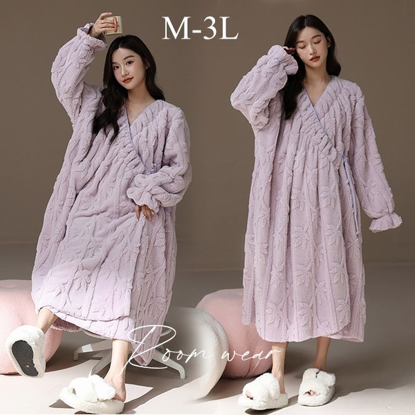 着る毛布 ルームウェア レディース ワンピース 可愛い 寝巻き 寝間着 もこもこ プレゼント バレンタイン かわいい 暖かい パジャマ フリース 高校生 姉妹 お揃い ゆったり 気持ちいい 長袖 前開