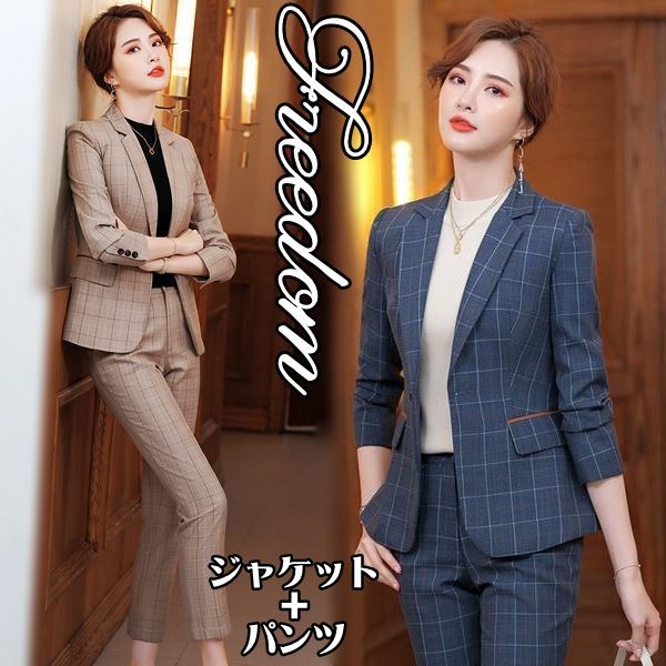 贩売促进 スーツ フォーマル オフィス OL 通勤 ビジネス OL通勤 リクルート 就職活動 就活 制服 通学 面接 卒業式 入学式 お受験 パンツスーツ インスタ 撮影しっかり素材感おしゃれチェッ
