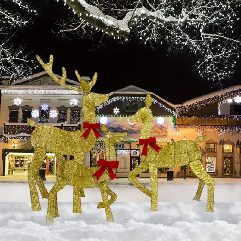 ガーデンライト イルミネーションライト クリスマス インテリア 雑貨 ヤードライト トナカイ クリスマスライト ホームデコ トナカイ 親子 4-7 9,120円
