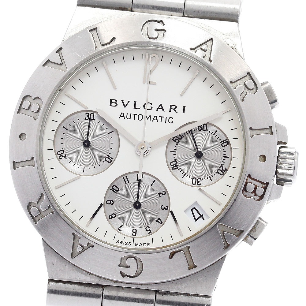ブルガリ BVLGARI CH35S ディアゴノ スポーツ デイト クロノグラフ 自動巻き メンズ _923182【中古】