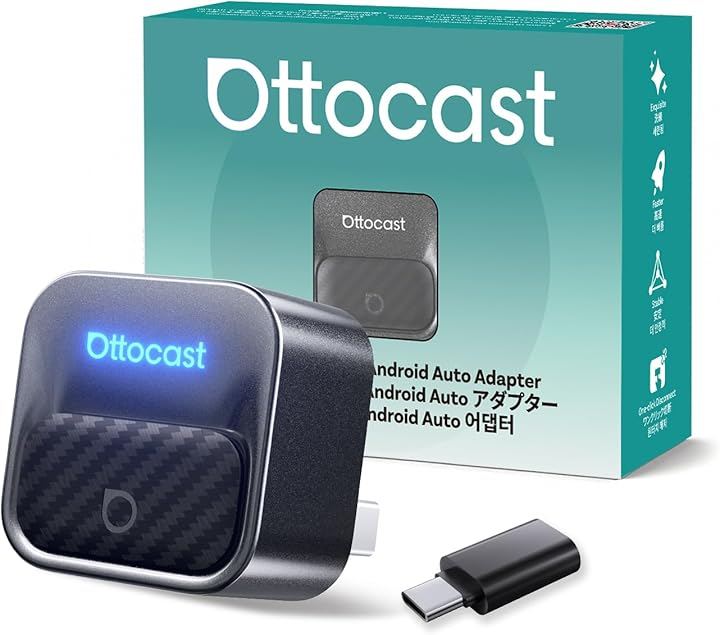 公式 オットキャスト Mini Core 2026最新 ワイヤレスCarPlay/Android Autoアダプター ミニ 純正有線CarPlay/Android Auto対応車専用