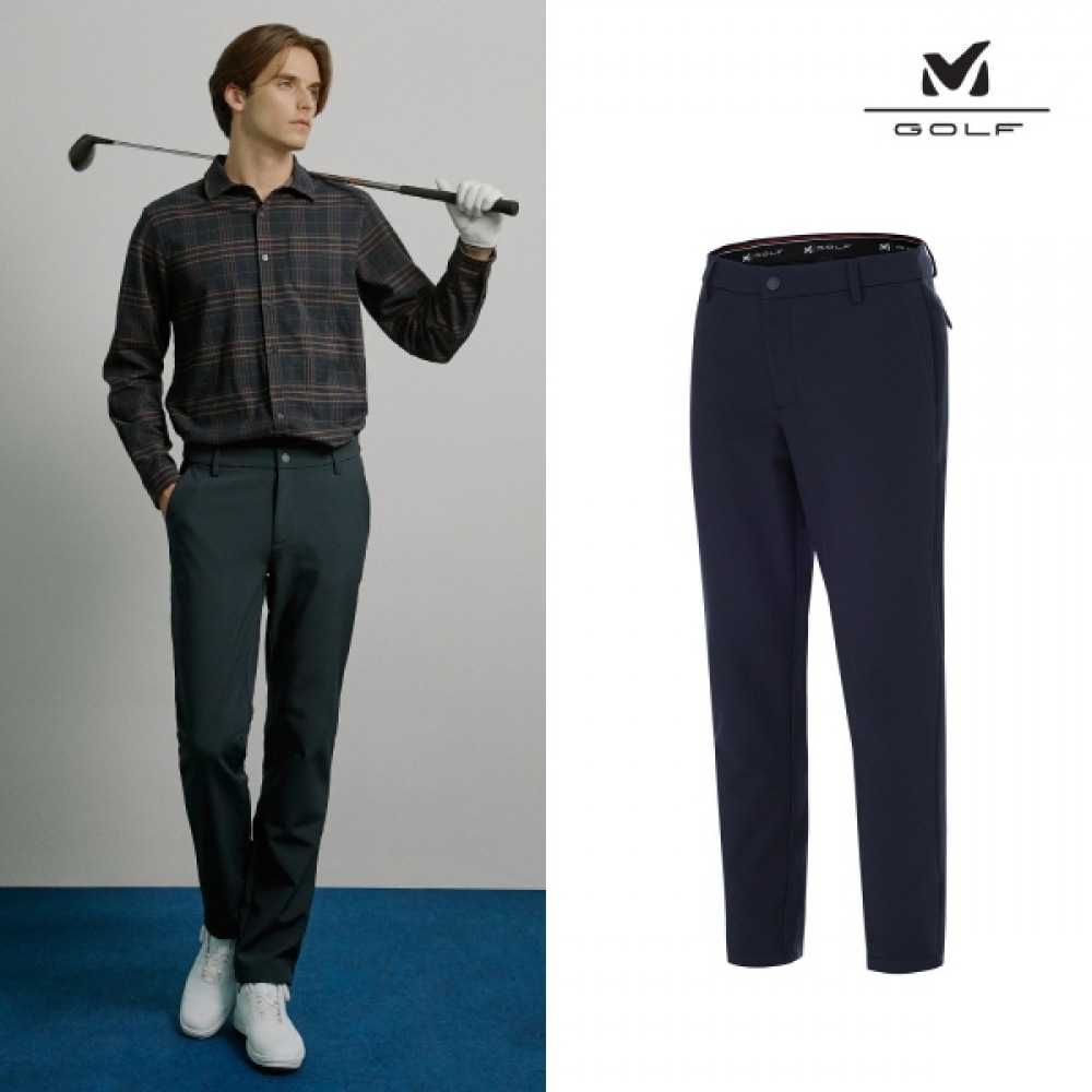 (ミーレゴルフ) エラスティックスパンボンディングパンツメンズ-ダークネイビー