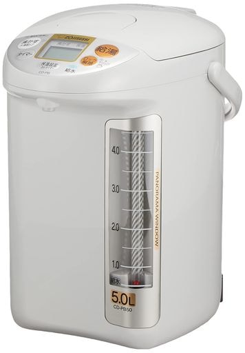 象印マホービン 電気ポット 大容量 5.0L 優湯生 標準タイプ タイマー機能 省エネ設計 グレー CD-PB50AM-HA