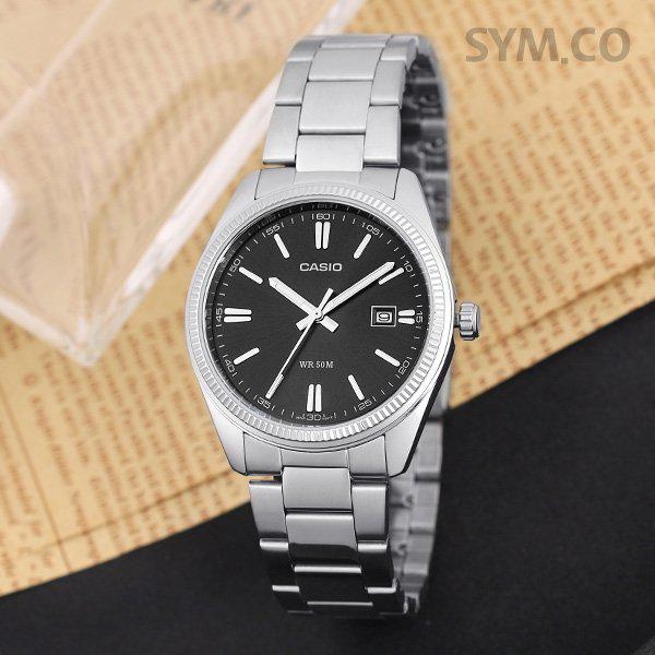 MTP-1302D-1A1 クラシックラウンドフルーテッドベゼル スーツカジュアル メンズ メタルウォッチ d