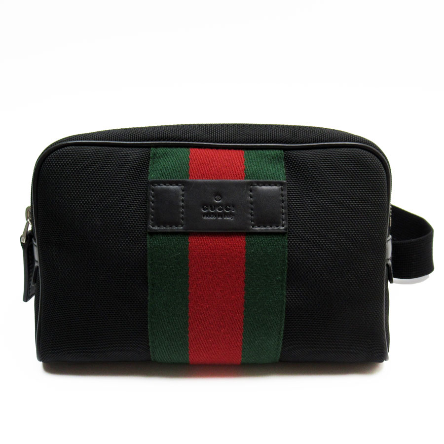 グッチ GUCCI ボディバッグ シェリーライン ナイロンキャンバス ブラック シルバー メンズ 630919 w0873k