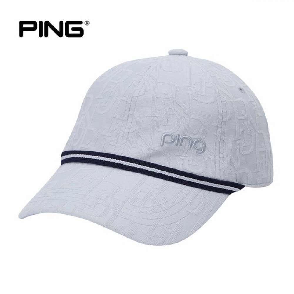 (ping) 女性用ジャカードテープで装飾されたバックリボンボールキャップ