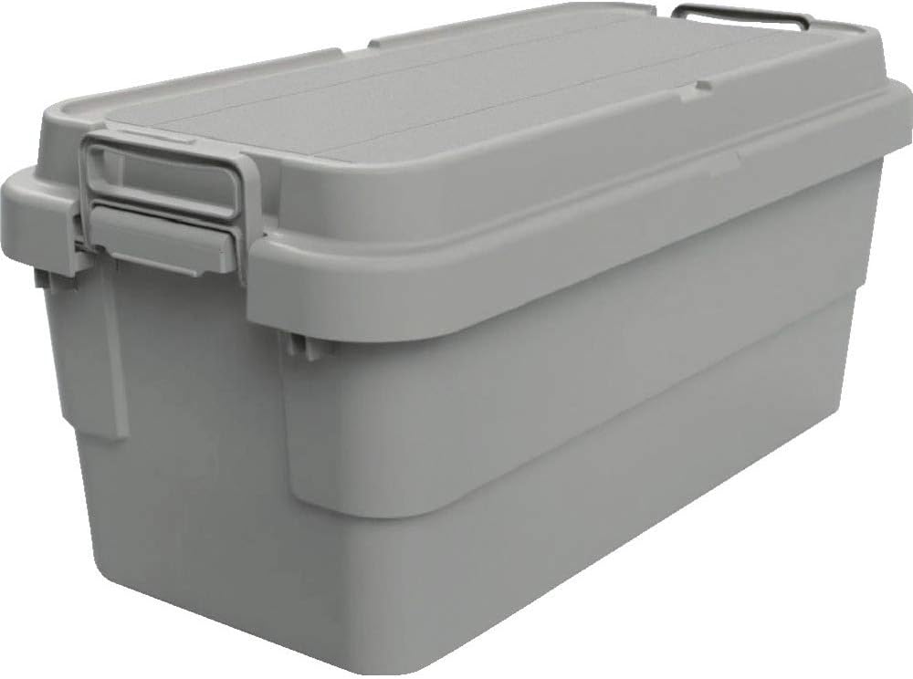TRUSCO トラスコ トランクカーゴ 収納ボックス フラット天板仕様 70L グレー GYCF-70
