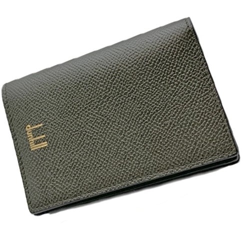 dunhill 24R2470AP345 CADOGAN ダンヒル カドガン カードケース 名刺入 フルグレインカーフレザー オリーブグレー/ブラック