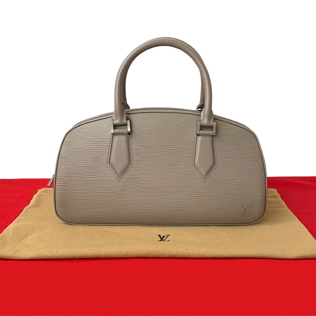 ヴィンテージ ジャスミン エピハンドバッグ エピレザー パープル 476-9