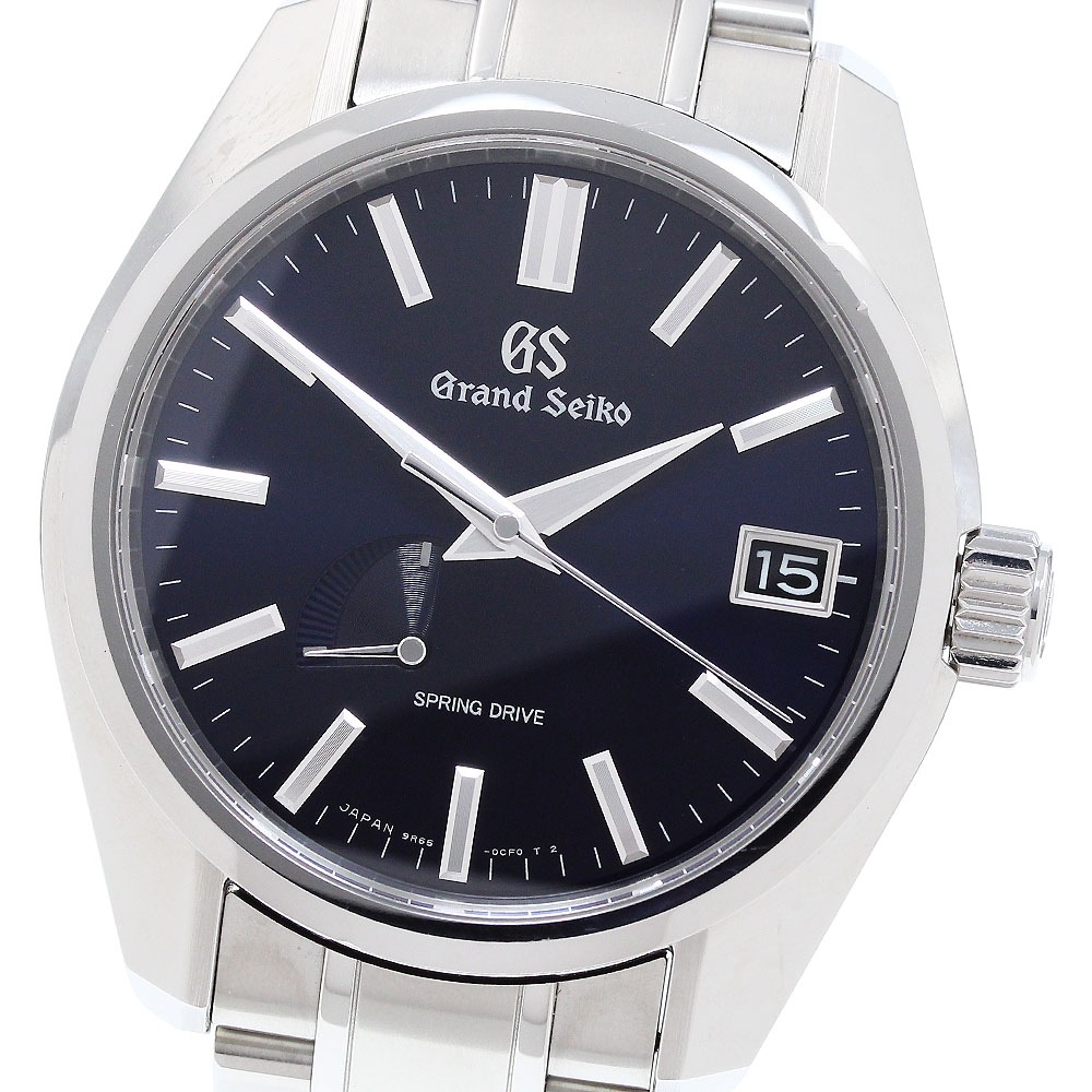 セイコー SEIKO SBGA375/9R65-0CV0 グランドセイコー デイト パワーリザーブ スプリングドライブ メンズ 良品 箱付き_905043【中古】