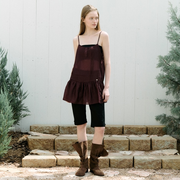 PINTUCK SHEER LAYERED ONEPIECE BURGUNDY 9,721円