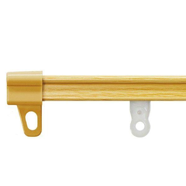 TOSO 伸縮式カーテンレール AJ606 木目 ウッディライト ダブル4.0m 2.1～4.0m メーカー直送