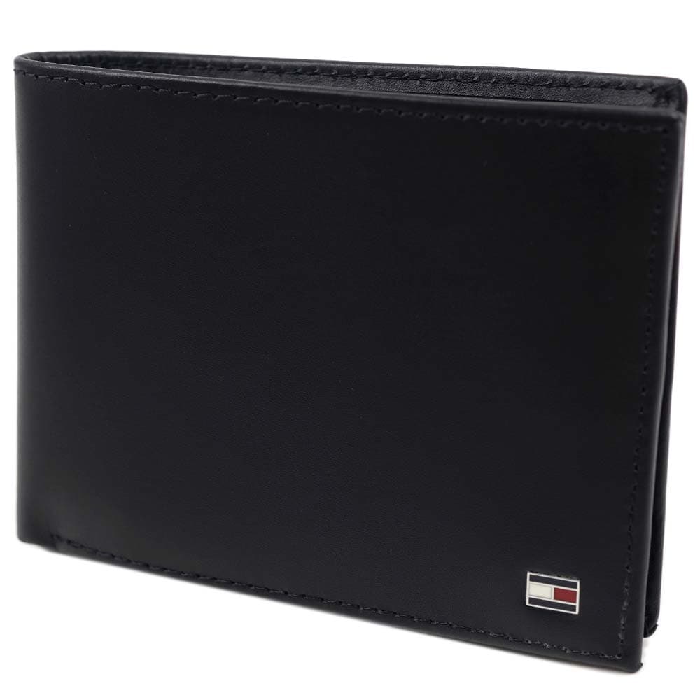 トミーヒルフィガー 財布 二つ折り財布 小銭入れ付 メンズ ブラック TOMMY HILFIGER AM0AM00651002