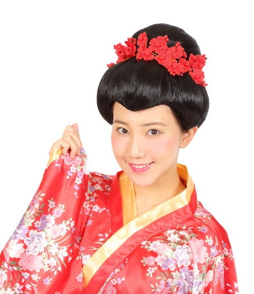 ブライダル　日本髪かつら 花嫁かつら・日本髪かつら（文金高島田）明るい栗色；新古品
