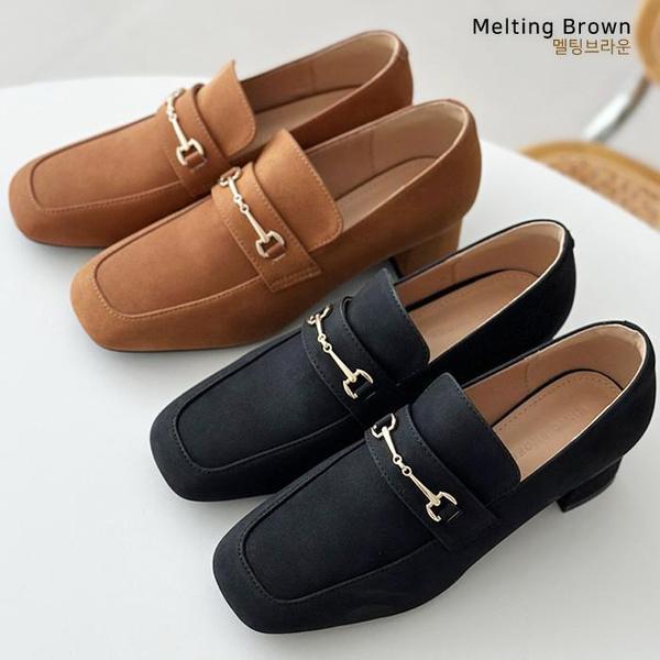 レディース牛革ローファーパンプス4.5cm MT53