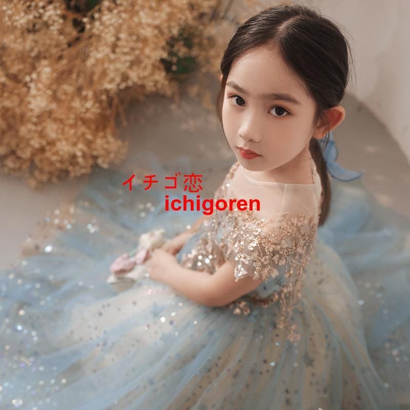 『目玉新商品』子供ドレス フォーマル ピアノ発表会 キッズ ジュニアドレス 星柄 おしゃれ 子供服 女の子 ワンピース 七五三 結婚式 90 100 110 120 130 140 150 160