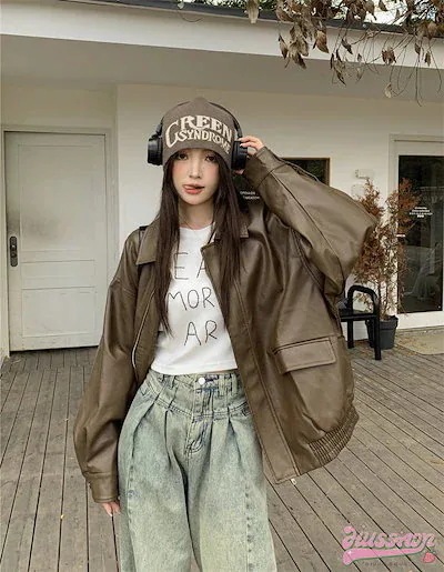 長袖 ジャケット かわいい シ今週の割引は 25% オフですョート アウター ブラック 羽織り 合成 バイカラー カジュアル きqoo10