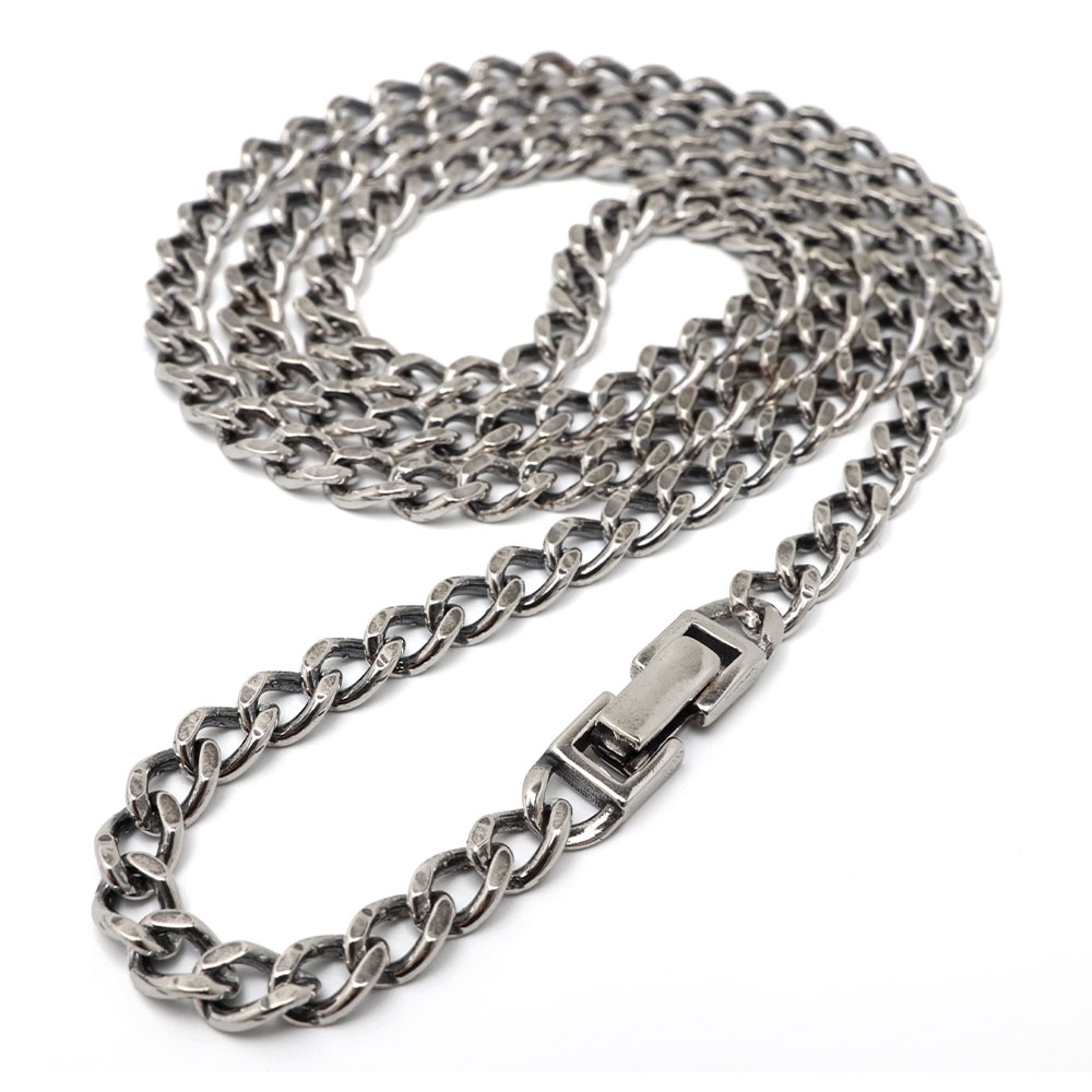 シルバー925 喜平チェーンネックレス アンティーク 幅4mm 長さ4サイズ [cs067] 9,900円