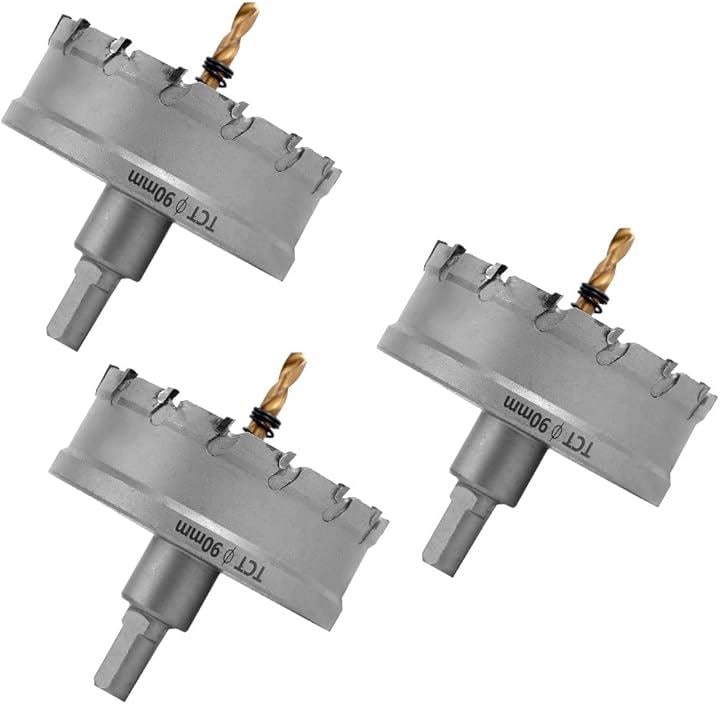 互換品現役電気工事士・大工推薦＆監修超硬 ステンレス ホールソー 穴あけ 電動ドリル ホルソー ホールカッター(90mm) 7,364円