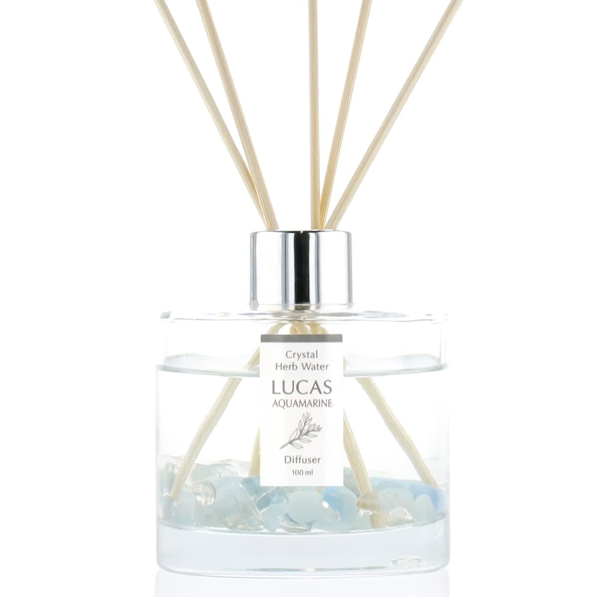 ホワイトセージ 浄化 ディフューザー 【天然成分100%】空間浄化 LUCAS ルカス ([本体] 【アクアマリン】気分転換・変化/ミント＆ホワイトセージの香り)