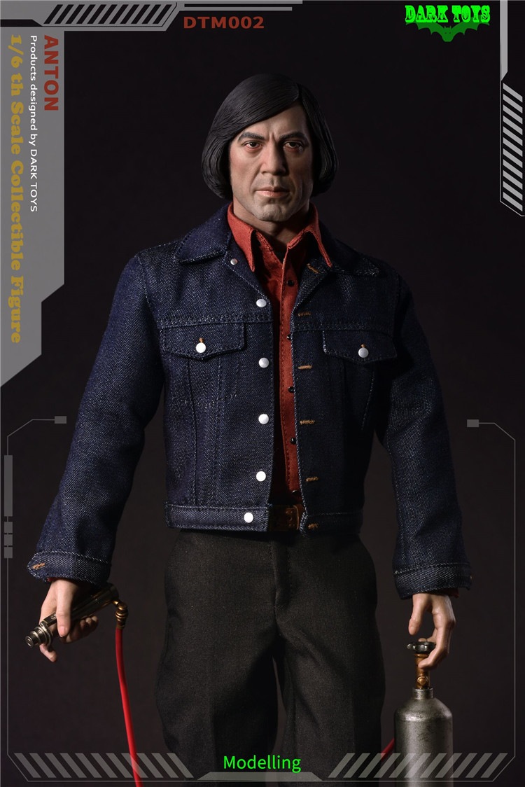 新品未開封Dark Toys 1/6 ノーカントリー 殺し屋 デラックス版 フル可動 フィギュア アントン シガー 風 DTM002