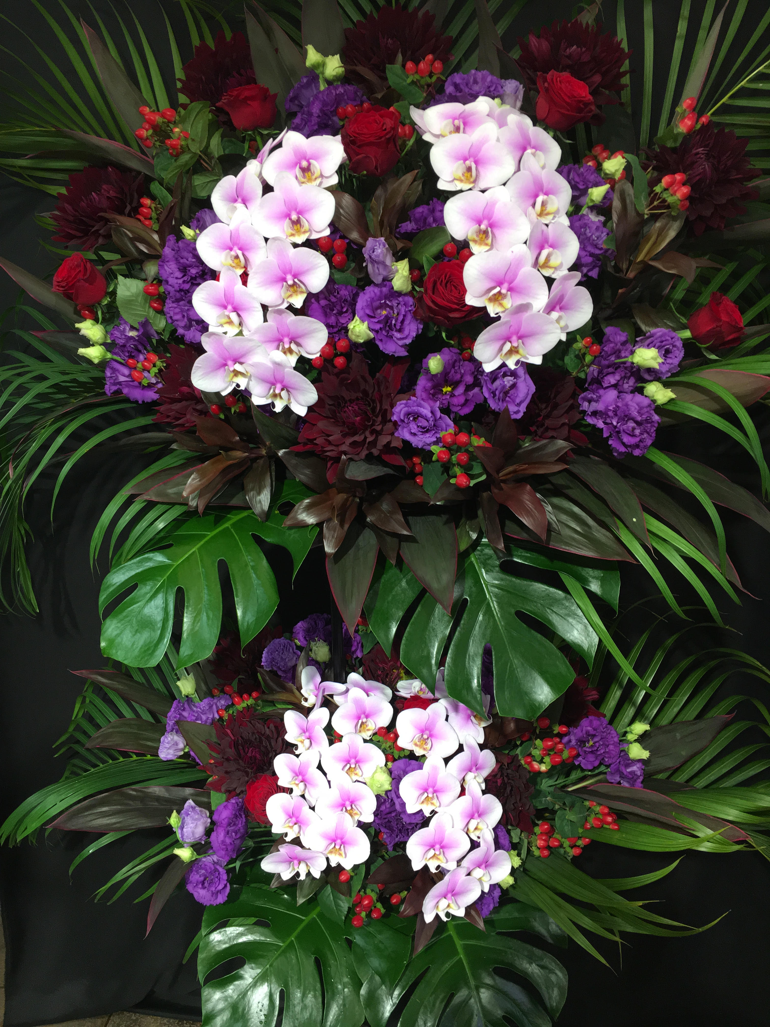 商品ID 5837 スタンド花　シック系　2段