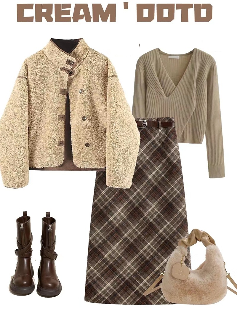 ピュアジェーン2023秋冬婦人服晩冬お揃い甘辛ラムウールジャケット2点セット 4,756円