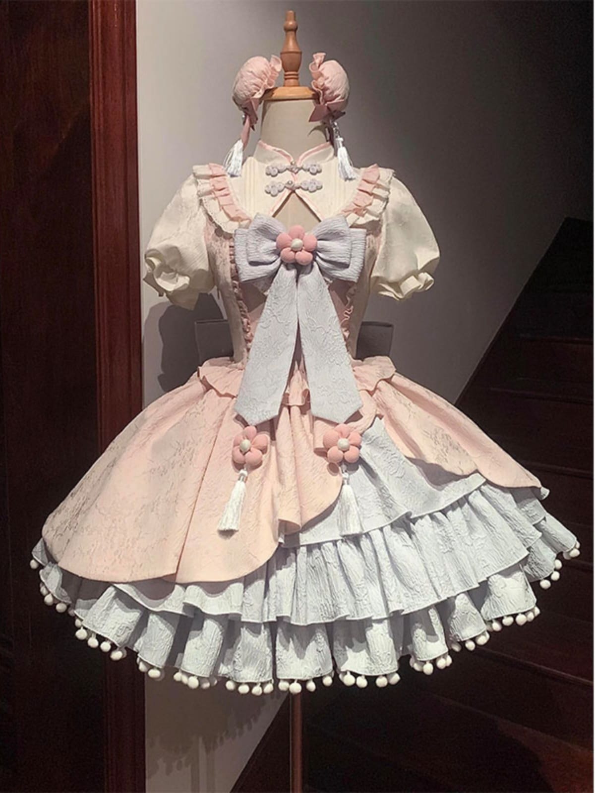 キャミソールワンピースチャイナロリータかわいい女の子opドレスロリータプリンセスドレス