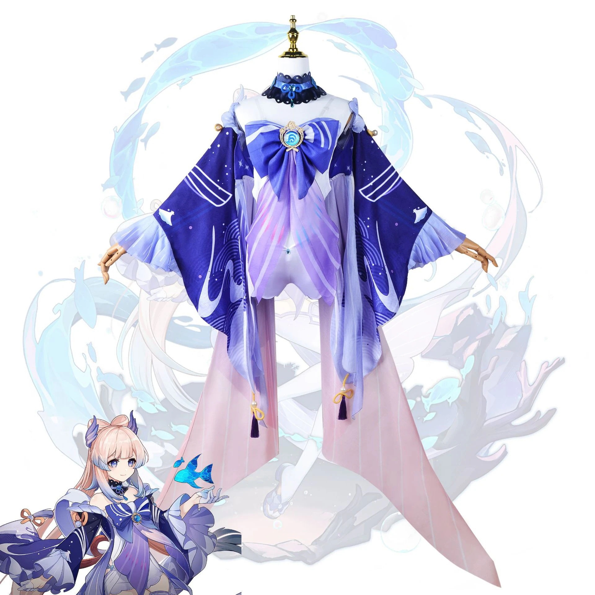 元神ゲームcos服サンゴ宮心海kokomi五星号ゲームテーマコスプレアニメ出演服