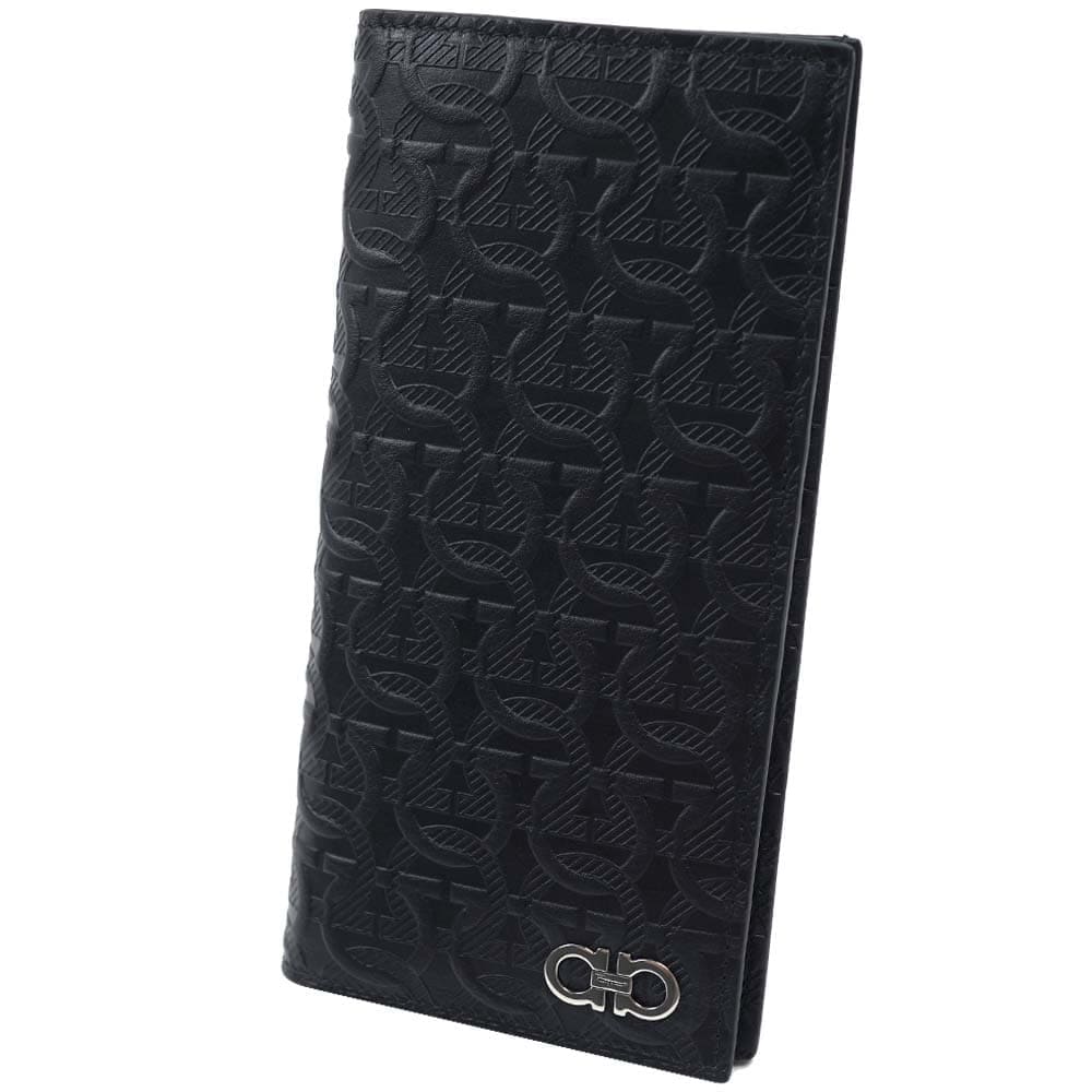 フェラガモ 長財布 メンズ ガンチーニ ブラック 黒 Ferragamo 661070 753607 661070-753607