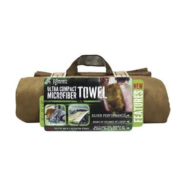 （まとめ）McNETTウルトラコンパクトマイクロファイバータオルバッグ コヨーテXL 44032 1個3セット
