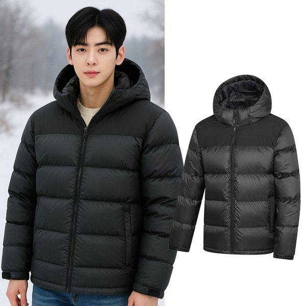 男性用冬グースポール軽量保温登山フード付きパディングジャケットKSC856TO3M 14,438円