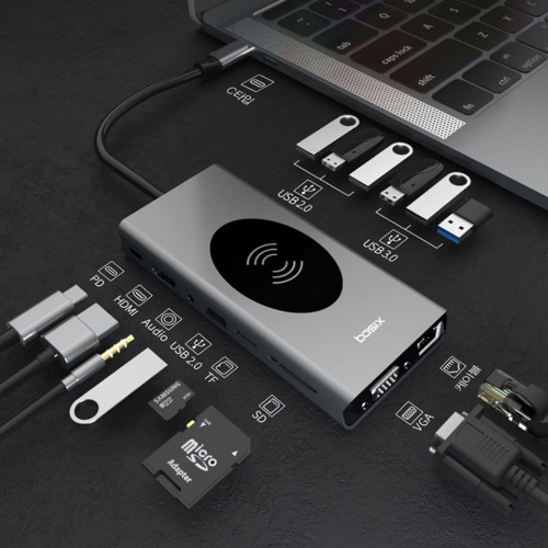 베이식스 C타입 15in1 멀티허브 BX15W