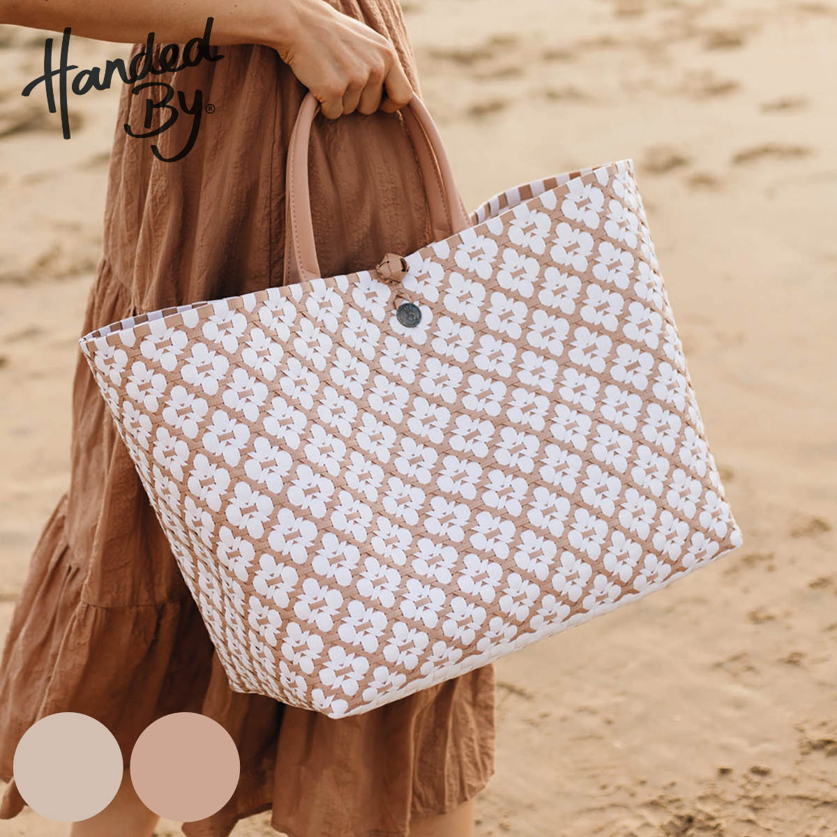 ハンドバッグ Handed By MOTIF BAG 手編み フェアトレード ハンデッドバイ バッグ カゴバッグ かばん 鞄 バスケット ハンドメイド リサイクル素材 カゴ かご 編み込み