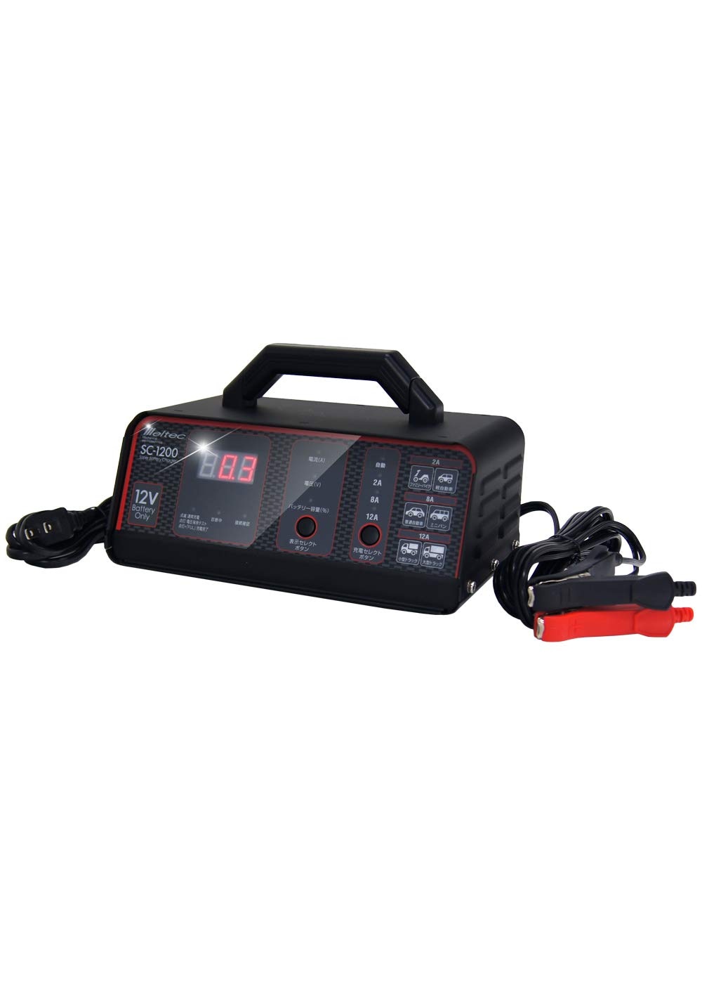メルテック(meltec) バッテリー充電器(バイク~大型トラック) DC12V用 Meltec SC-1200 正式PSE取得 定格12A バ 7,292円