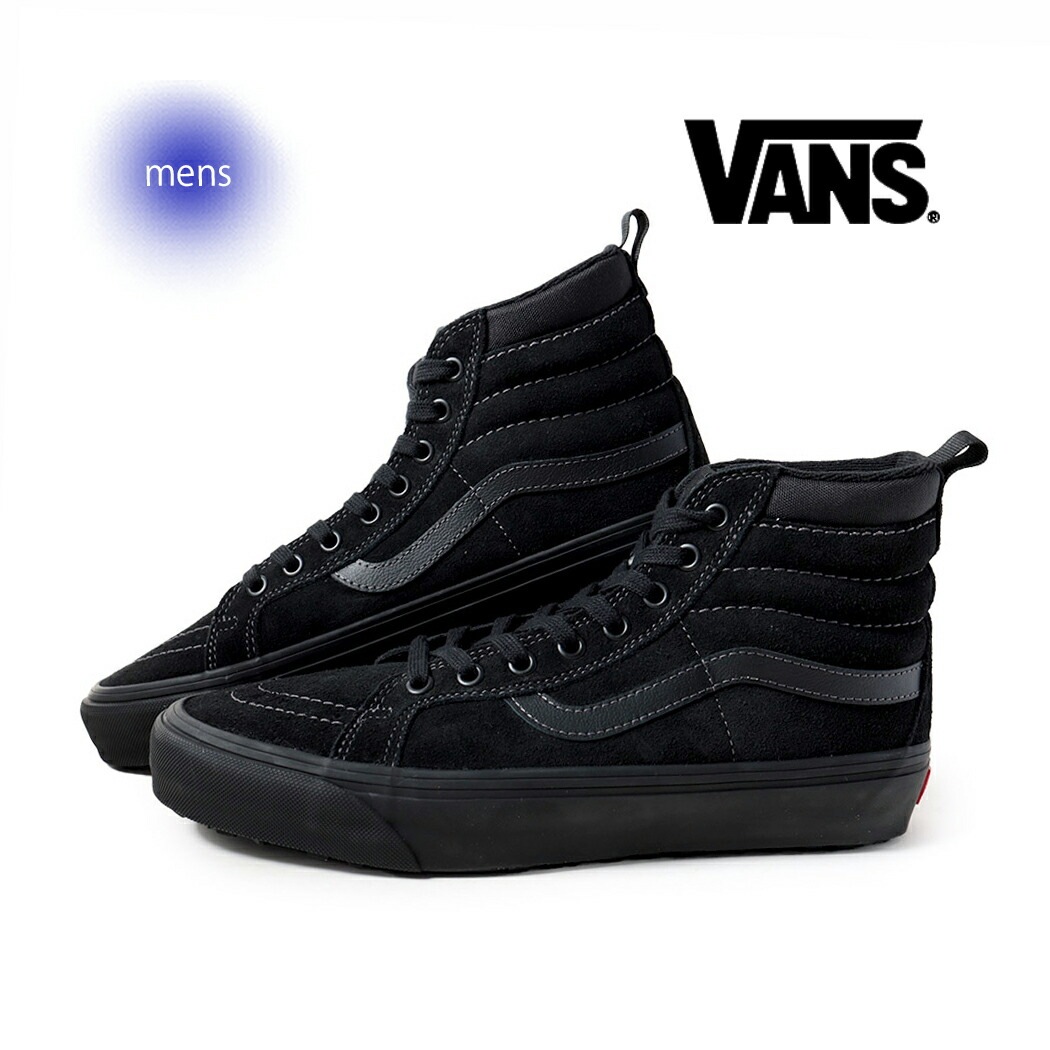 VANS ヴァンズ Mte スケートハイ スニーカー Sk8-Hi Insulated BLACK ( スケハイ ブラック 黒 メンズ バンズ VN000EB4BKA )
