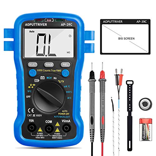 色：ブルー Digital Multimeter AP-39C Auto Ranging TRMS