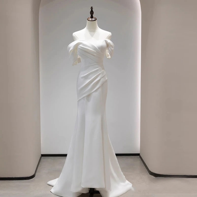 ウェディングドレス 白 結婚式 花嫁 サイズオーダーメイド可能 成人式 お呼ばれ ウェディング 演奏会 二次会 パーティードレス 前撮り ワンピース ロングドレス 924